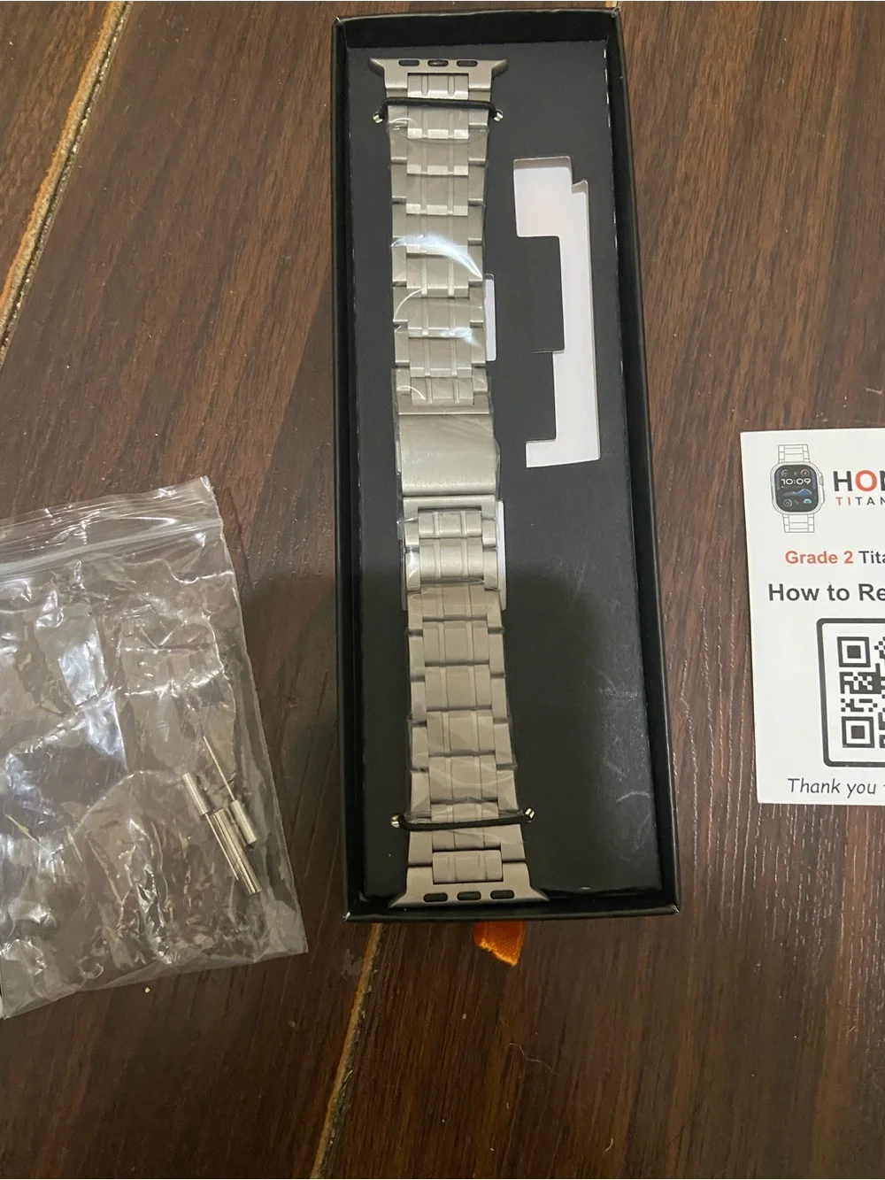 HONTECH Grade 2 Titanium Strap Band Silver for Apple Watch Ultra / Ultra 2